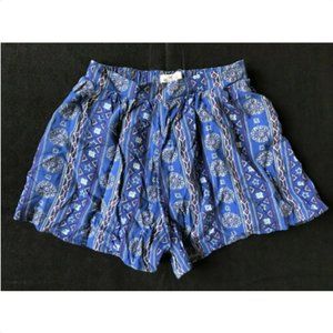 HOLLISTER Boho Tribal Blue Patterned Shorts XS EUC